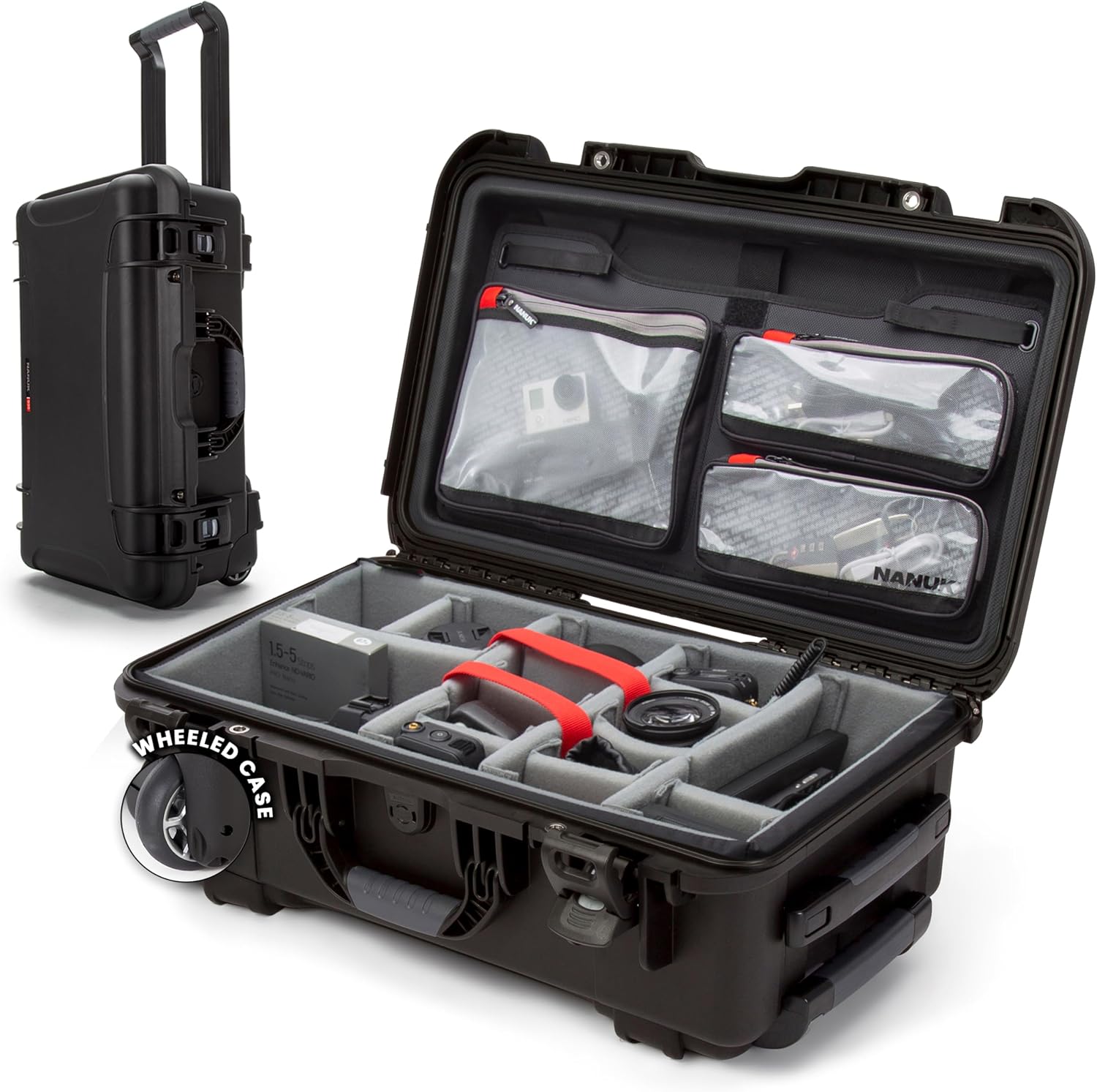 NANUK 935 Pro Photo Kit Camera Case, Waterproof Wheeled Hard Case, Carry-On, Black